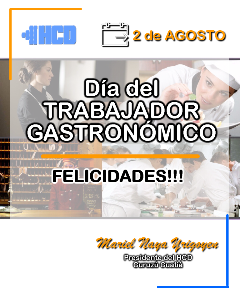 2 de Agosto Día del Trabajador Gastronómico