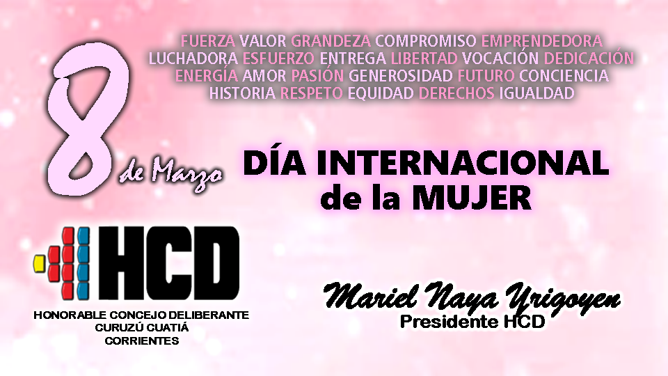 8 de Marzo Día Internacional de la Mujer