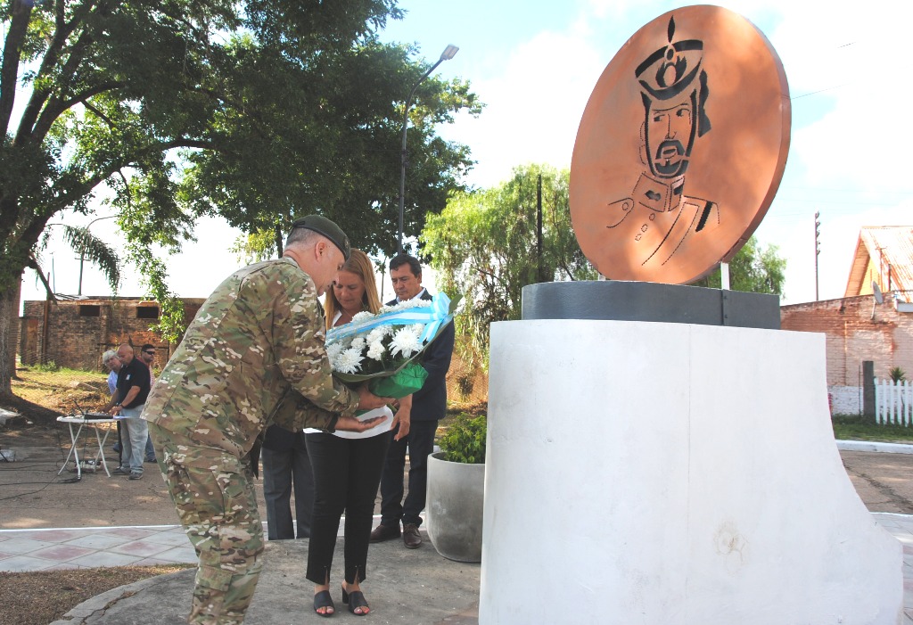 Mariel Naya Yrigoyen presidió el acto por el 210 aniversario del paso a la inmortalidad del Sargento Bautista Cabral