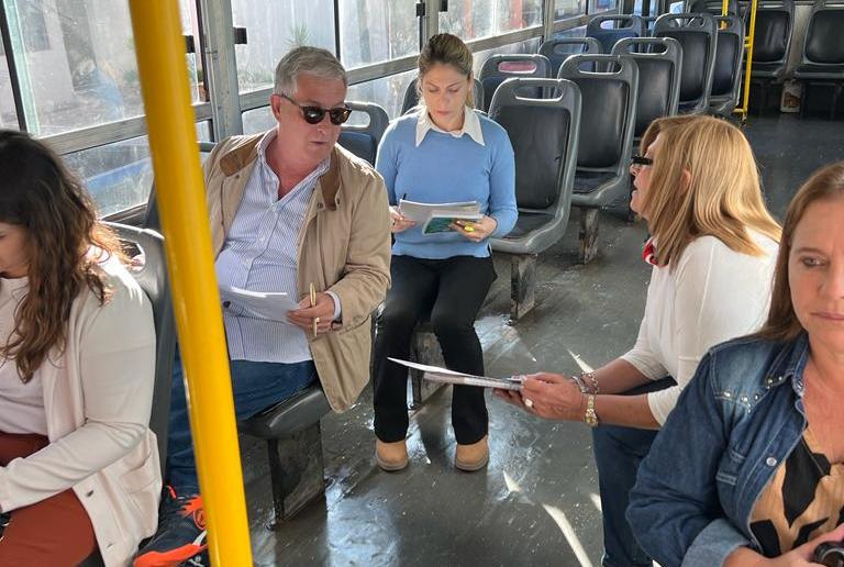 Los concejales realizaron un relevamiento de la línea 2 de transporte urbano