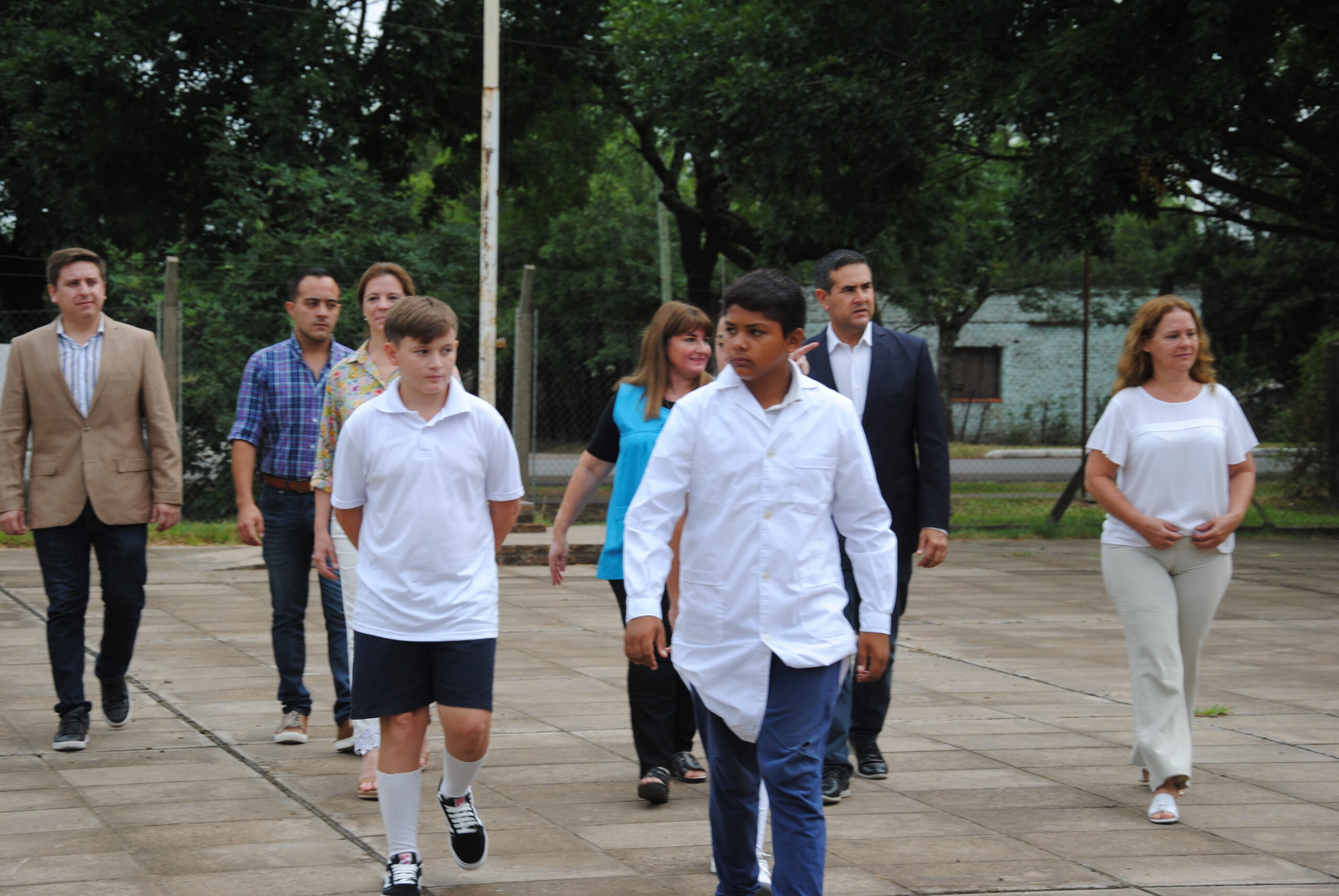 La presidente acompañó a los chicos en el inicio de clases